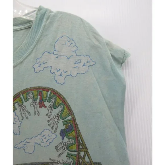 VINTAGE Grateful Dead Shirt Medium Liquid Brockum 1993 Roller Coaster*